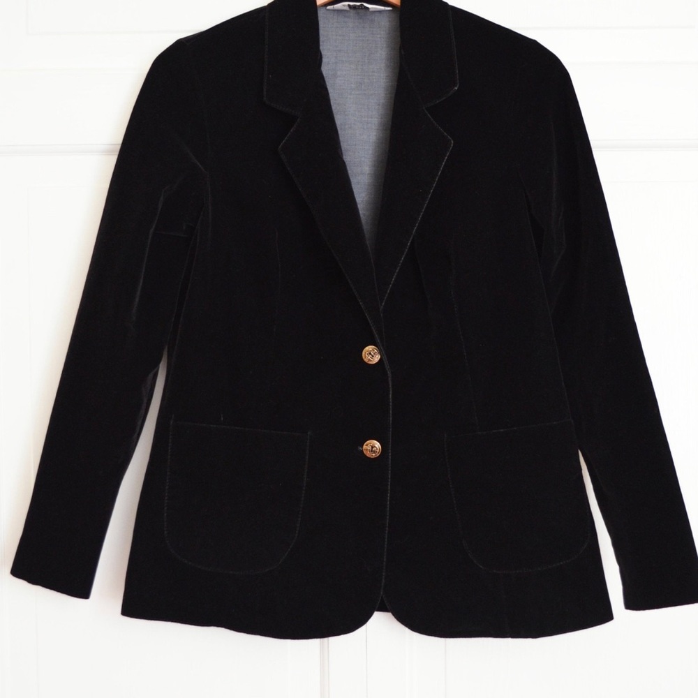 Vintage black velvet blazer